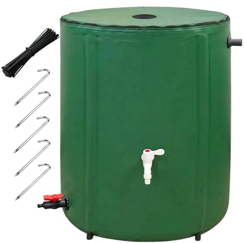 BeGrit Barril de Lluvia Plegable 380L Cisterna Agua Sistema Recogida Agua