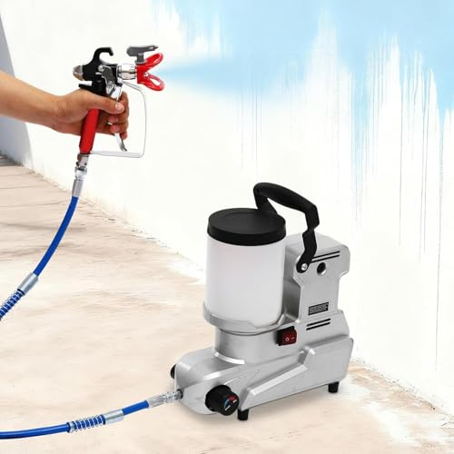 Pistolet à Peinture sans Air Portatif sur Pied, Pulvérisateur électrique sans Air Haute Pression 120 Mpa avec Moteur Tout Cuivre 1 600 W, Débit 2,5 L/Min, pour Peinture Intérieure/Extérieure, Meubles