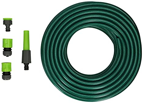 Kinzo kit de tuyau d'arrosage – Vert, 32 x 32 x 9.5 cm