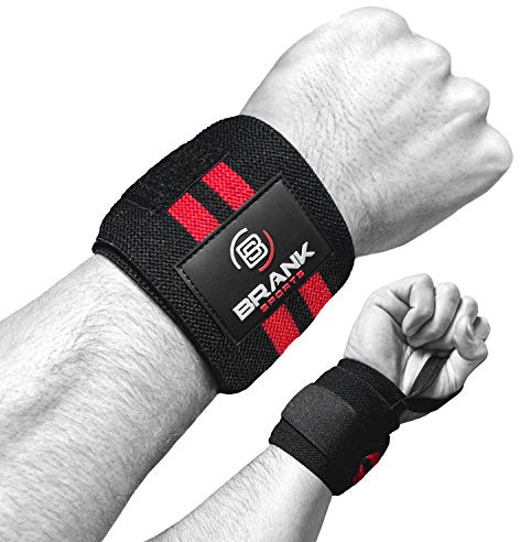 BRANK SPORTS® Handgelenk-Bandagen breit und fest – Handgelenkstütze für Crossfit, Krafttraining & Gewichtheben – Gelenkschoner für Unterstützung und Schutz des Handgelenks