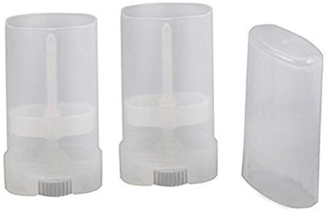 10 Pcs 15ML Clear Plastic Empty Oval Bottles for Deodorant Pencil Lip Balm Makeup Box Sample with Twist Bottom Cap