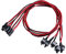 Jopto Juego De 5 Interruptores De Placa Base Para Ordenador ATX (50 CM, Con Botón De Encendido), Color Rojo Y Negro