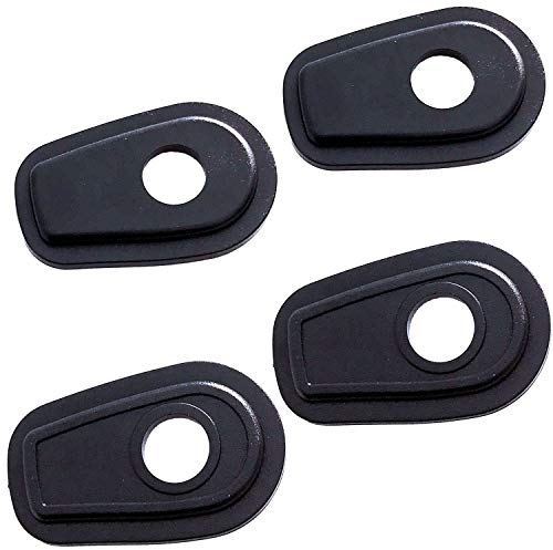 Germany Motorsports Motorrad Adapterplatten Blinker Platten für LED Miniblinker schwarz (Kawasaki Z-Modelle)