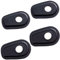 Germany Motorsports Motorrad Adapterplatten Blinker Platten für LED Miniblinker schwarz (Kawasaki Z-Modelle)