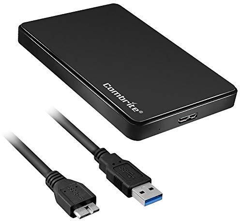 Combrite 2.5 Hard Drive Enclosure USB 3.0 Ultraspeed External HDD Caddy Tool-Free Design SATA III [UASP Supported] For 2.5-Inch SATA HDD/SSD