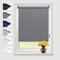 Eurohome Store enrouleur occultant thermique,50x130 cm (largeur du tissu 46 cm),Gris,Klemmfix sans perçage,Store à traction latérale,Store de protection thermique à fixation pour fenêtre et porte