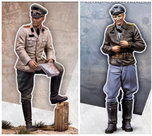 1/35-Resin-Soldatenmodell WWII Deutsche Soldaten Resin-Modellbausatz (2 Personen) (unmontiert und unbemalt) 6ljk-9
