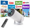 Mini Vidéoprojecteur,Home cinéma 4K Mini Projecteur avec Android OS, Prend en Charge 5G WiFi, BT5.0, Correction trapézoïdale Automatique, Angle de 180 degrés, écran 130 Pouces pour Téléphone/PC/Lap