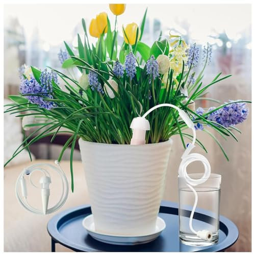HBDSMLPL Regador Automatico Plantas Automatico, Flujo Ajustable, Riego Goteo Flores, Plantas, Bonsai, Interior Exterior,10Pack