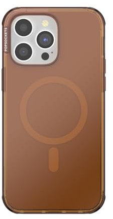 PopSockets iPhone 14 Pro Case with MagSafe, Phone Case for iPhone 14 Pro, Grip Sold Separately, Wireless Charging Compatible - Amber