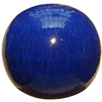 TucanoHamburg Kugel glasiert in Blau 20cm, frostfest!