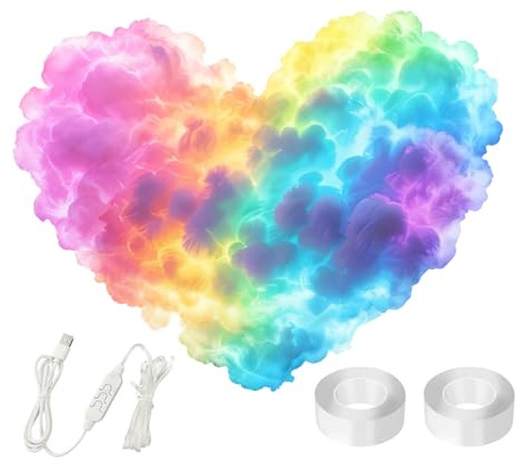 Thundercloud LED-Licht, 3D-USB-Thundercloud-Lampen-Set, Musik-Dekorationslicht, für Desktop-Decke, Schlafzimmer, Wohnzimmer, Büro, Party, Zuhause, Festival, Fotografie