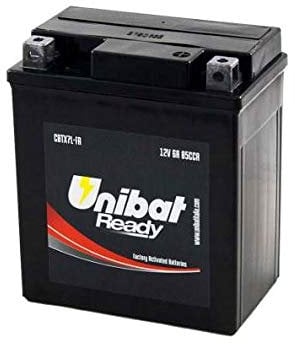 YTX7L-BS Batteria Moto Completa di Acido Pronta all'Uso UNIBAT READY CBTX7L-FA