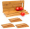 Lot de 16 Planches à découper, en Bambou, avec poignée Anse Multi-Usage Rectangle Dimensions 1,5 x 35 x 15 cm, Nature