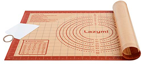 Extra grueso Tapete de silicona antiadherente para hornear con Medidas 40×60cm, Tapetes para amasar, Estera para pastelería Fondant Pasta Pizza Pan Pastel Galletas, Resistente al calor, Reutilizable