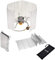 Voarge Parabrisas plegable de aluminio para exterior, cortavientos, con 8 láminas de aluminio, para cocina de camping, cocina de gas