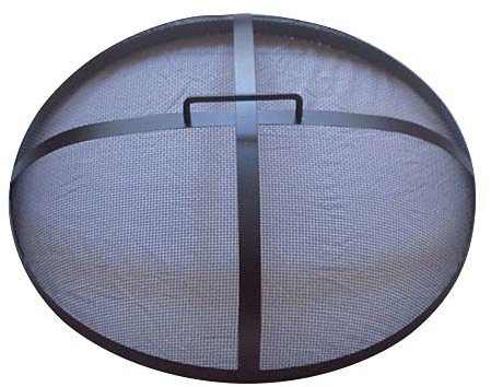 DWD ® Premium Spark Protection Black Mesh Spark Screen Cover for Fire Pits diameter 60cm, 80cm Heavy Duty Universal fit & Folding Version (60cm Mesh Cover, 58 x 12 cm)