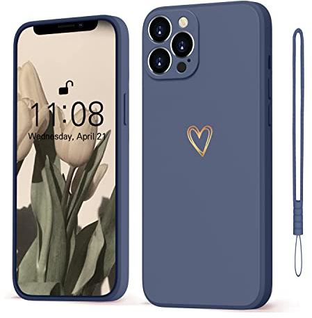 Mitetabo für Handyhülle iPhone 11 Pro Hülle Gold Liebesherz,Mädchen Case Weich Silikon Slim Stoßfest Kratzfeste Süßes Gold Love Schutzhülle für iPhone 11 Pro 5.8 Grau
