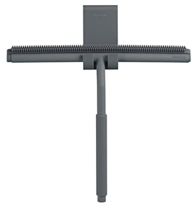 blomus Duschabzieher -LAVEA- | Farbe Magnet | 22L x 26B cm | Duschwischer Grau | Fensterabzieher aus Silikon mit Metall-Kern für Dusche, Badezimmer, Spiegel, Glas-Reinigung, Fliesen