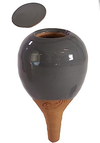Moutta | Ollas/Oyas Keramik zum Bepflanzen Grau 0,3 Liter | Diffusor/Wasserbehälter zur Pflanzenbewässerung | Automatische Tröpfchenbewässerung