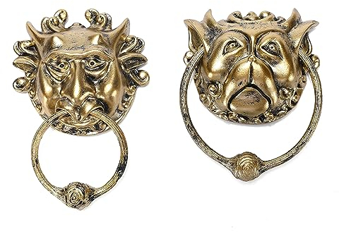 Labyrinth – Set von 2 – Türklopfer 3D Kühlschrankmagnet – Klopfer Antik Bronze Kunst Deko