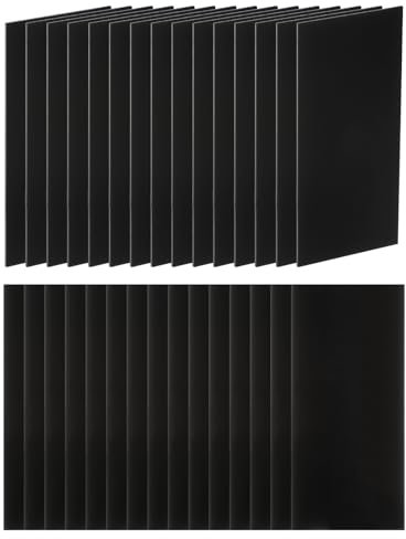 sourcing map 30pcs Welding Lens 2 x 4.25 Shade 9 Replacement Welding Lenses Hardened Plastic Black Darkening Filter Plates for Welding Helmet, Black