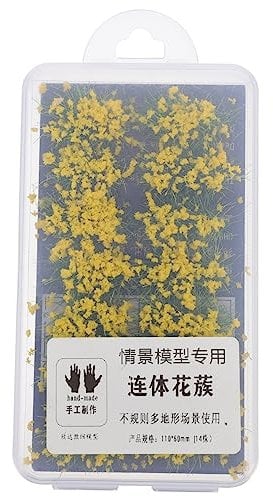 VILLCASE 2 Kisten Grasschuppen Grasbüschelmodell buschig Miniaturzug Kunstpflanzen Modelle Anlage Sandtischbüsche Gras-Cluster Bahn Kunstrasen einstellen falsches Gras Blumen Kunststoffharz