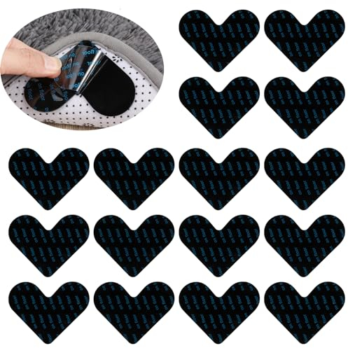 Jostift 24 Stück Antirutschmatte für Teppich, Teppich Antirutschunterlage, Waschbare und Wiederverwendbare Antirutsch Pads Teppich, Anti Rutsch Teppichunterlage für Teppiche und Matten(97 * 75mm)