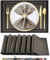 BETEAM Platzsets Abwaschbar 6er Set Vinyl Tischsets für Esstisch Waschbar Küchen Platzdecken Langlebige Tischsets für Drinnen Draußen-02 Schwarz, 6er Set