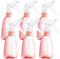 Youngever 6 Pack 12 Ounce Empty Plastic Spray Bottles, Spray Bottles for Hair and Cleaning Solutions (Red)