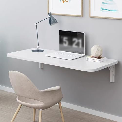 Table Pliante Murale, Table Murale Rabattable en Bois, Tables De Salle À Manger Multifonctionnelle, Bureau D'ordinateur, Table De Cuisine, Table Murale Pliante Flottante(60 * 30cm)