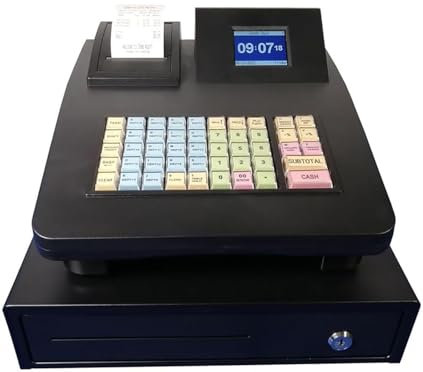 Good Homie Registrierkasse Für Kleine Unternehmen, 48 Benutzerdefinierte Tasten, 10.000 Plus, 200 Abteilungsverwaltung, 50 Angestellte, Kundenorientierte Digitale LED-Anzeige (ohne Kasse)