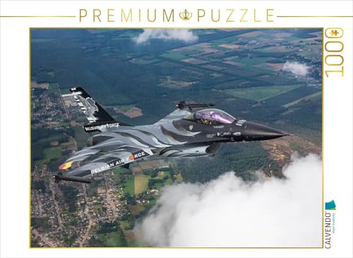 CALVENDO Puzzle Belgian Air Force - F-16 Fighting Falcon | 1000 Teile Lege-Größe 64 x 48 cm Foto-Puzzle für glückliche Stunden