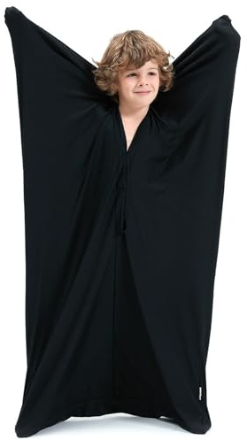 Ganzkörperwickel Sensorische Socke - ADHD und Autismus - Stress Abbauen - Tiefer Druck - Dehnbar und atmungsaktiv(Black,L/71 * 142cm)