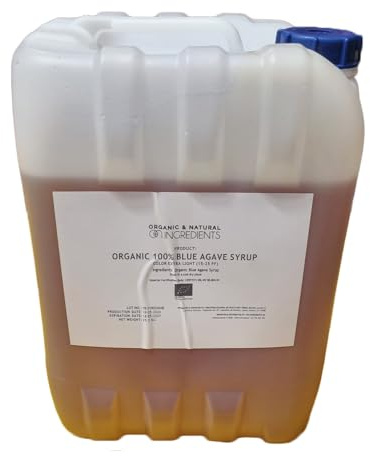 Agave Syrup 25kg / Mexican Natural Blue Agave Syrup Sweetener, for Drinks, Cocktails, Baking & Food Service