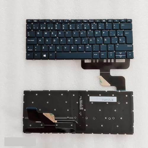 WJYOZSA Neue Spanien for HP Elite Dragonfly G2 MAX 13,3 Hintergrundbeleuchtung Blau Notebook Laptop Tastatur Einfach zu reparieren