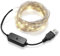 Auraglow 10m USB Unsichtbares Kabel Drinnen/Draußen Wasserfest 100 Mikro LED Weihnachtsbeleuchtung – Warmes Weis