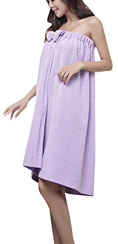 ZiXing Pareo de Bain Femme Serviette de Bain Robe Sarong Seche Spa Serviette a Sauna Pourpre OneSize