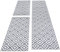 HomebyHome Bettumrandung Schlafzimmer 3 teilig Teppich Grau-3 - Waschbarer Bettumrandung Teppich Läufer Set Extra Flauschig Bettvorleger Schlafzimmer Bettset:2 St. 80x150 cm | 1 St. 80x300 cm