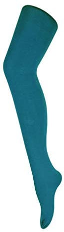 Sock Snob Womens 80 Den Opaque Coloured Winter Fashion Tights (Med (Hips 34-39 (87-99cm), Teal)