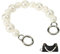 Robuste Groß Perle Geldbörse Tasche Griff Riemen Kette Handtaschen Umhängetasche Dekoration Kette, Tasche Zubehör Charms(Silber)