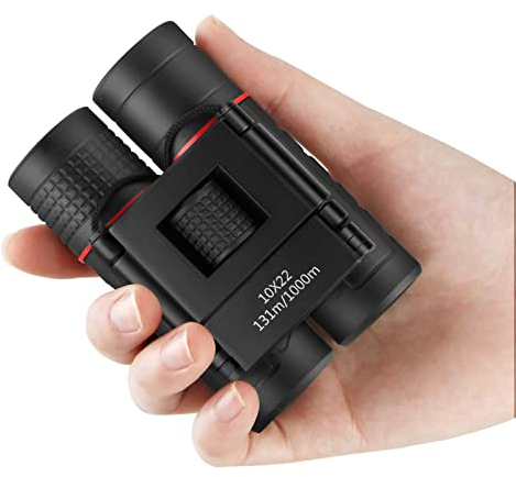 BNGXR Fernglas Kompakt - Mini Leichtes Fernglas für Erwachsene und Kinder, Faltteleskop für Vogelbeobachtung, Reisen, Sightseeing, Konzerttheater, Oper, Sport, 10 x 22