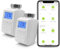 BSEED Smart Thermostat Valve 2 Set,LED Display & Button Room Thermostat Head Radiator, Timer Voice APP WiFi Control, Low Energy Tube, Alexa Google Home Tuya Hub Needed, Home Holiday Child ECO Model