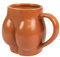 fisura. - Tasse amusante en forme de corps. Mug brun original. Capacité : 320 millilitres. 14 x 10,5 x 8 centimètres. Matériau : Porcelaine