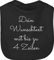 Baby Lätzchen - Aufdruck selbst gestalten - Wunschtext I Geschenk personalisiert - Unisize - Schwarz - personalisierte latz 4 zeilen bedrucken schlabberlatz name babysachen personalisierter