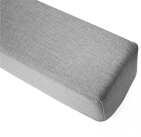 RAKTOV Kopfteil-Kissen, individuelle Größe, Bett-Matratzenverlängerung, Sofa-Nackenrolle, Armlehnenkissen mit abnehmbarem Bezug, Matratzenlückenverbinder, Nackenrolle für Bett, 180 x 10 x 15 cm, grau