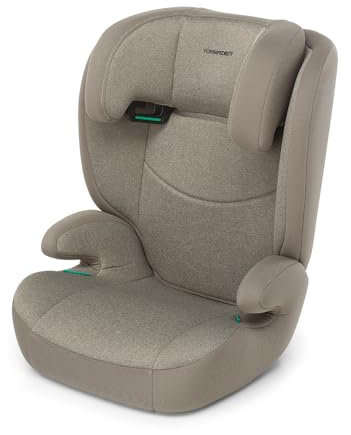 Foppapedretti Seggiolino Auto Clever I-Size, per bambini da 100 a 145 cm di altezza, 3-12 anni, conforme ECE R129, Fissaggio a 3 punti, Comford Kid Pad, Poggiatesta Regolabile 12 altezze, Sand