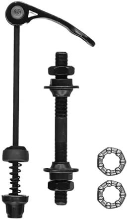 Set di sgancio rapido per bicicletta, ruota anteriore e posteriore, con perno ruota da 25 mm (1/4), con sfera in acciaio, adatto per bici da strada, mountain bike (solo posteriore)