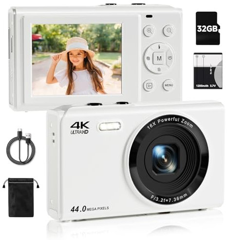 Appareil photo numérique pour ado (blanc)
