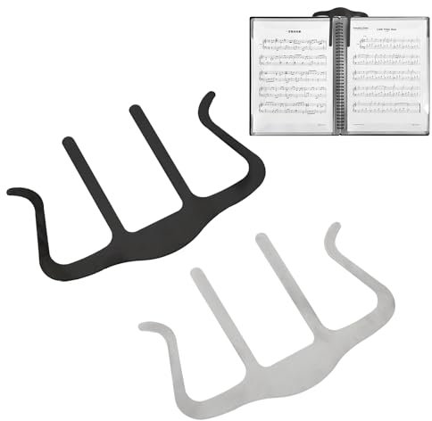 DEARBAG 2 Stück Metall Musikbuch Clips Notenbuch Klammer Notenbuch Seitenhalter Buchklammer Lesezeichen Universal Werkzeug für Notenblätter Noten Bücher Klavierbücher Musikbuch Seite Clips
